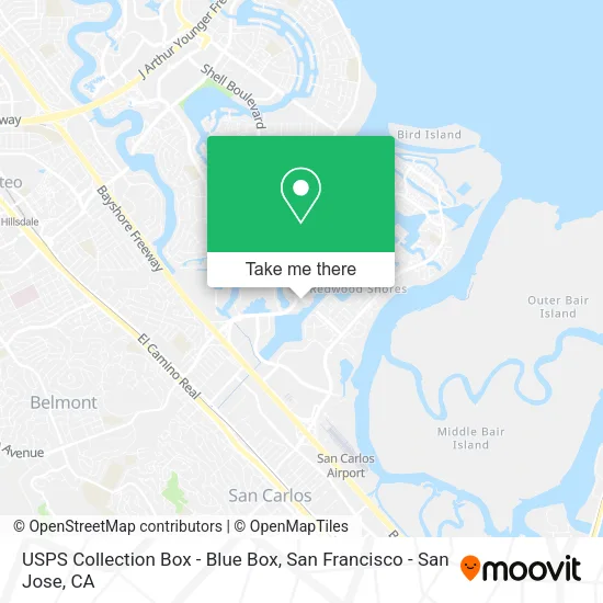 Mapa de USPS Collection Box - Blue Box