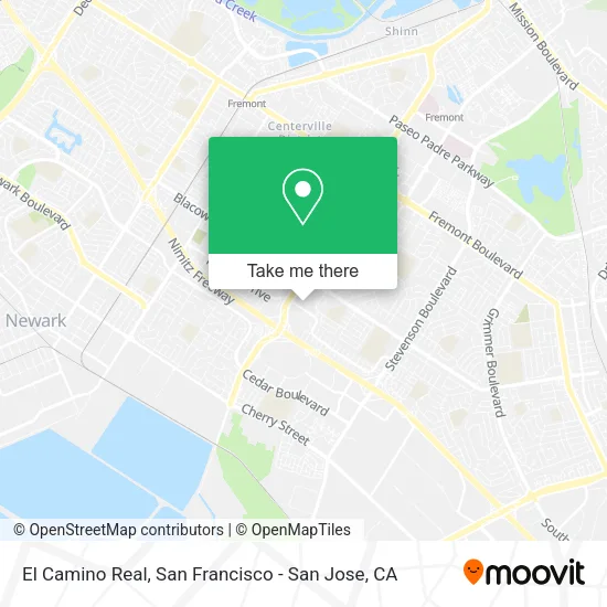El Camino Real map