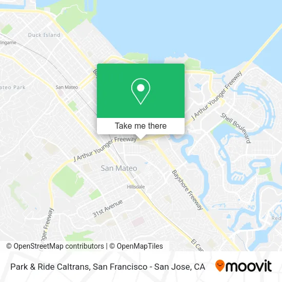 Park & Ride Caltrans map