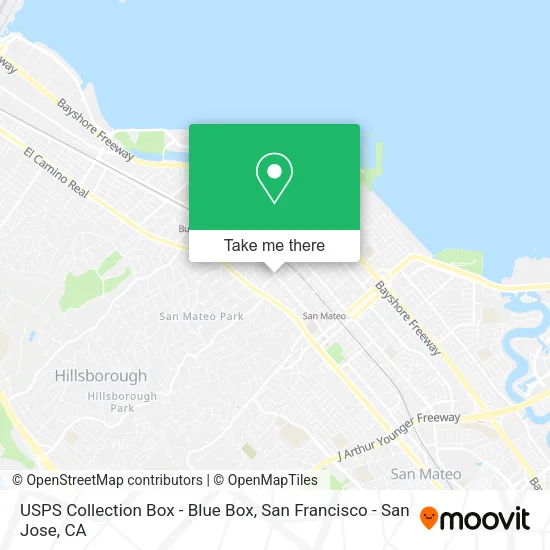 USPS Collection Box - Blue Box map