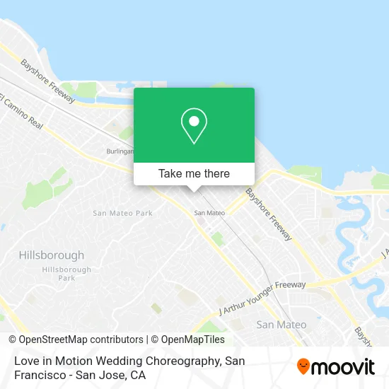 Mapa de Love in Motion Wedding Choreography