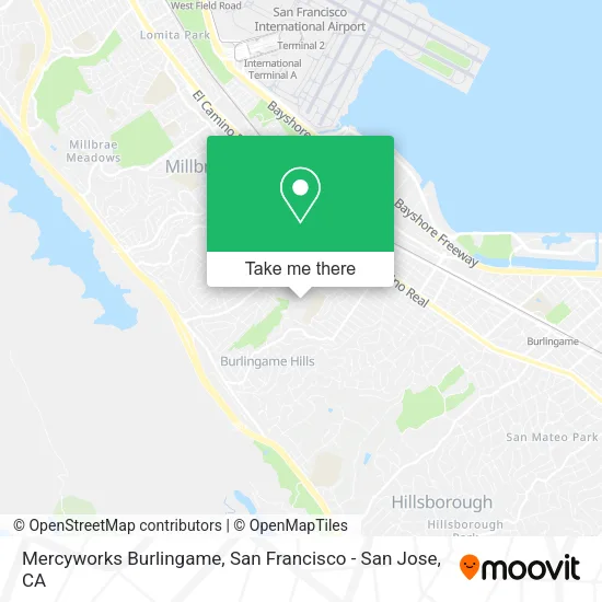 Mapa de Mercyworks Burlingame