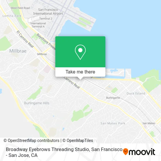 Mapa de Broadway Eyebrows Threading Studio