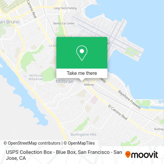 USPS Collection Box - Blue Box map