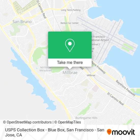 USPS Collection Box - Blue Box map
