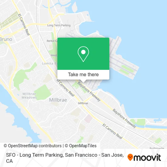 SFO - Long Term Parking map