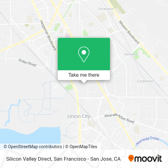 Silicon Valley Direct map