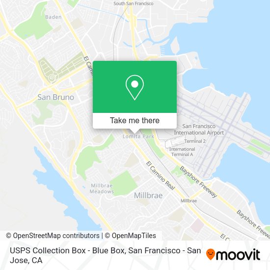 USPS Collection Box - Blue Box map