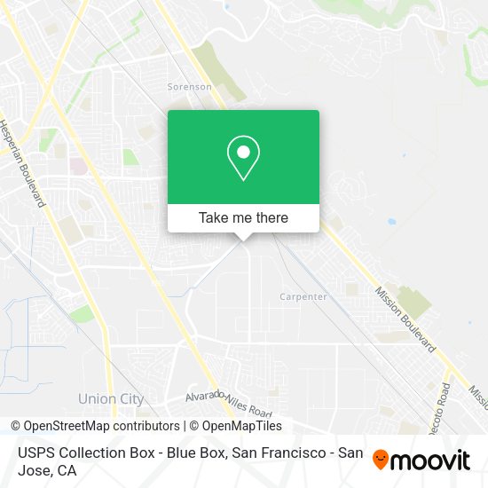 USPS Collection Box - Blue Box map