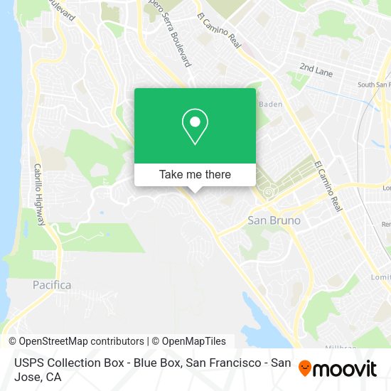 USPS Collection Box - Blue Box map