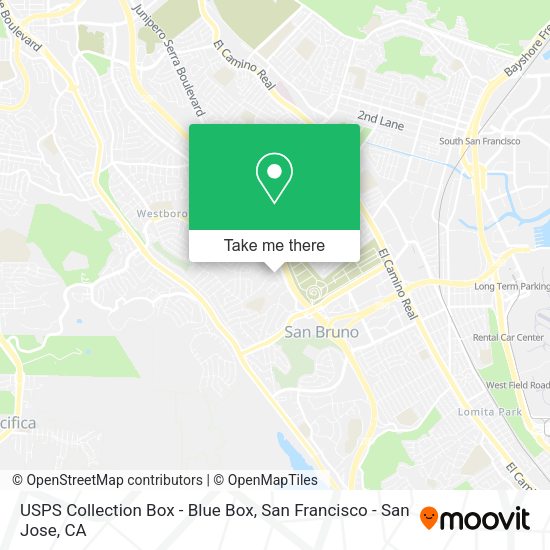 USPS Collection Box - Blue Box map