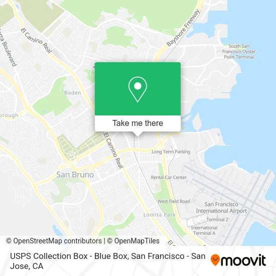 USPS Collection Box - Blue Box map