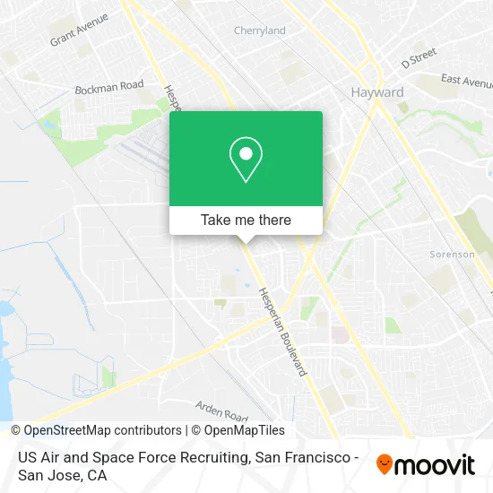 US Air and Space Force Recruiting map