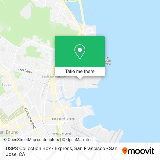 Mapa de USPS Collection Box - Express