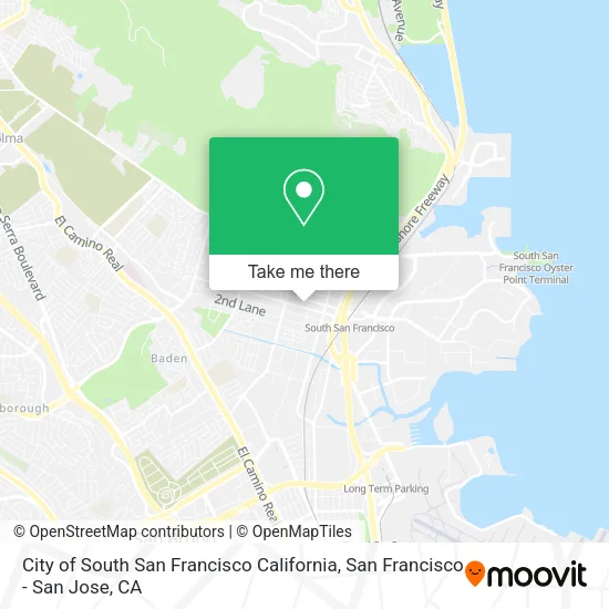 City of South San Francisco California map