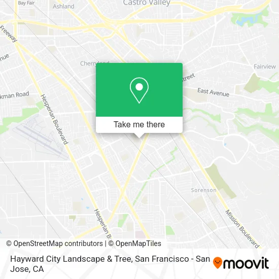 Hayward City Landscape & Tree map