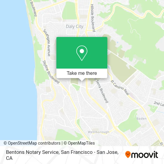 Mapa de Bentons Notary Service