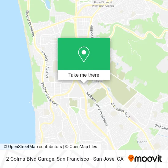 2 Colma Blvd Garage map