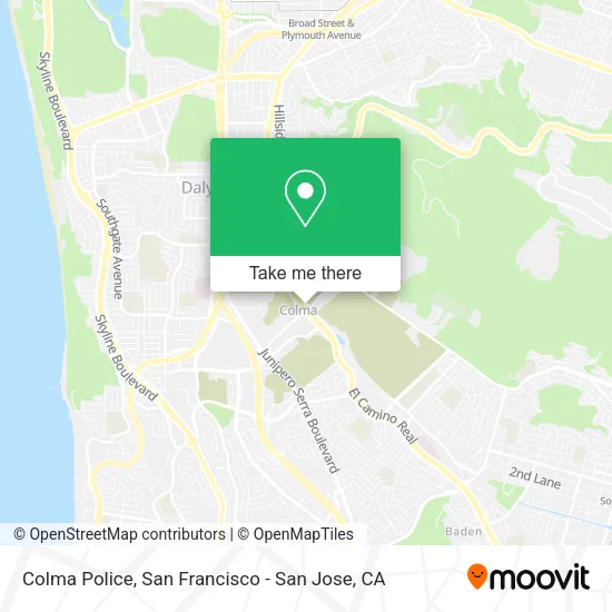 Mapa de Colma Police