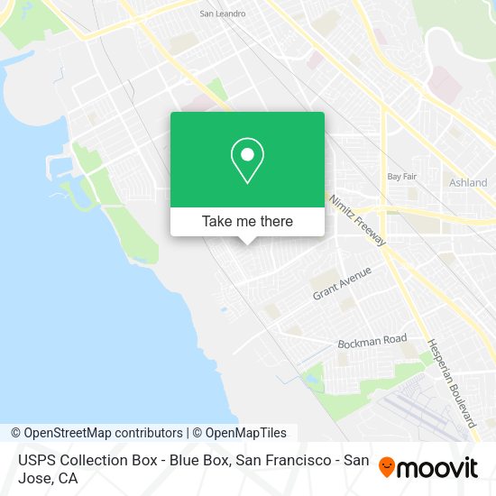USPS Collection Box - Blue Box map