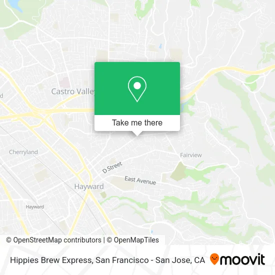 Hippies Brew Express map