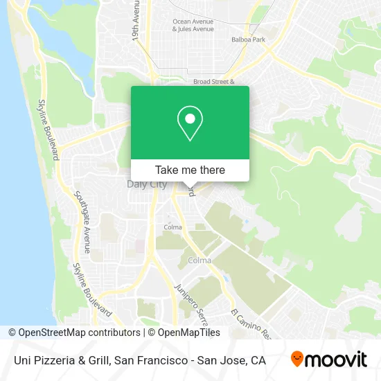 Mapa de Uni Pizzeria & Grill