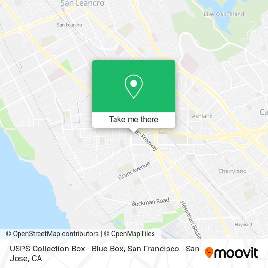 USPS Collection Box - Blue Box map