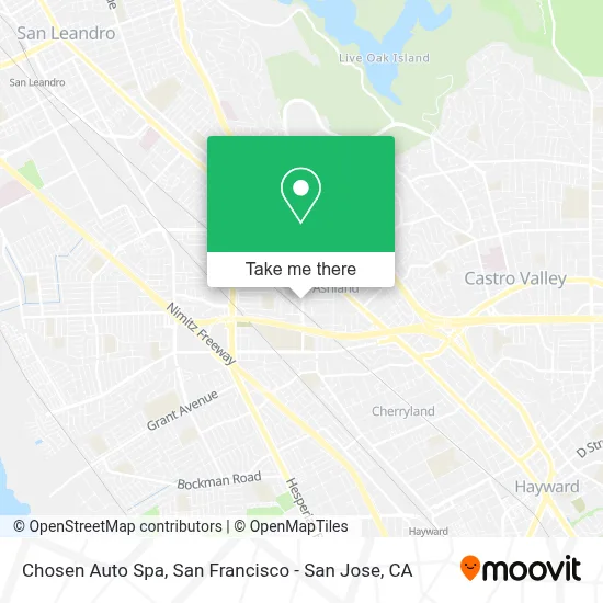 Chosen Auto Spa map
