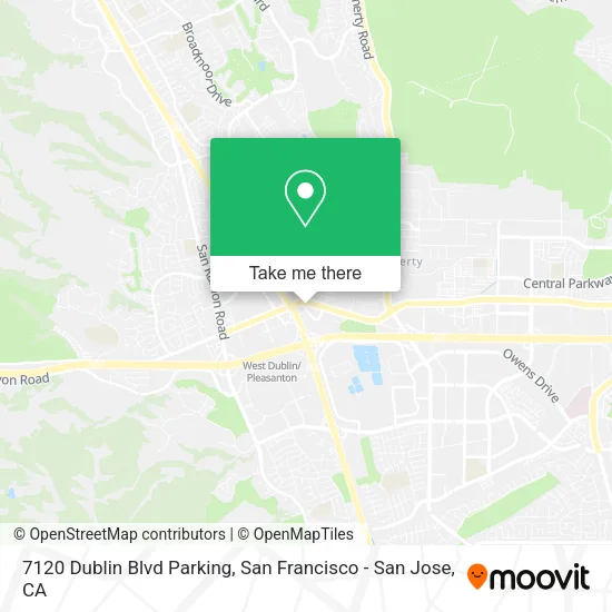 Mapa de 7120 Dublin Blvd Parking