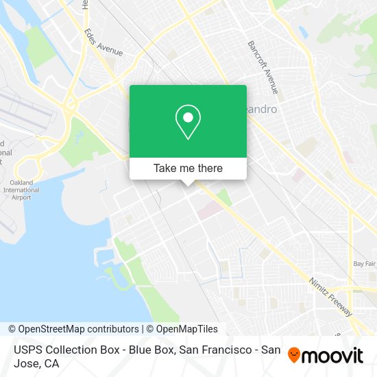 USPS Collection Box - Blue Box map