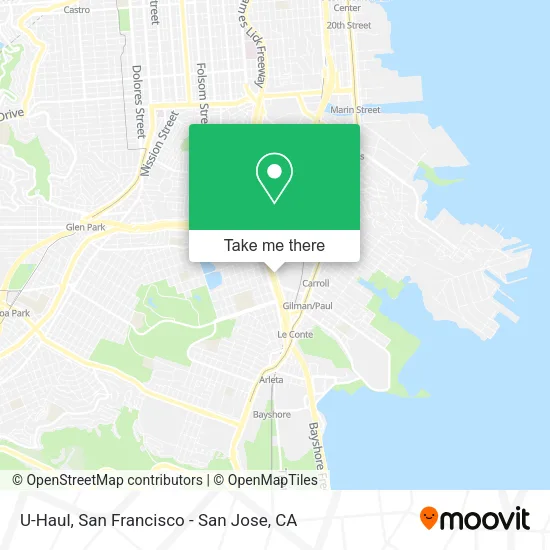 U-Haul map
