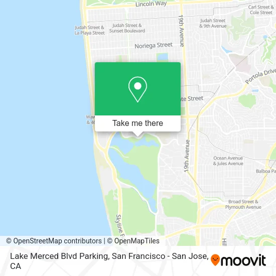Mapa de Lake Merced Blvd Parking