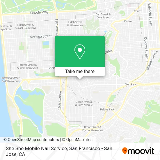 She She Mobile Nail Service map