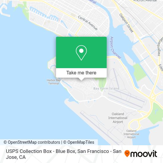 USPS Collection Box - Blue Box map