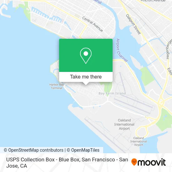 Mapa de USPS Collection Box - Blue Box