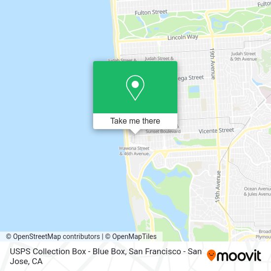 USPS Collection Box - Blue Box map