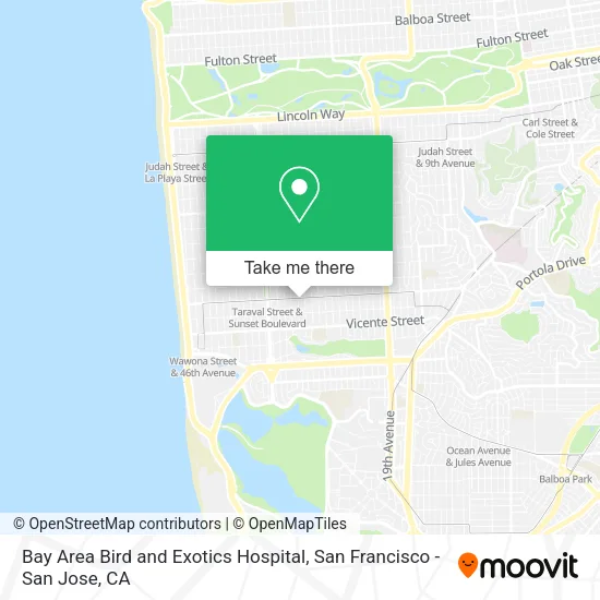 Mapa de Bay Area Bird and Exotics Hospital