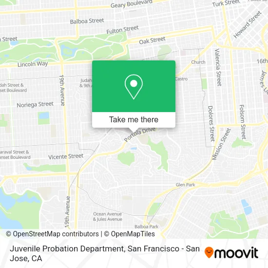 Juvenile Probation Department map