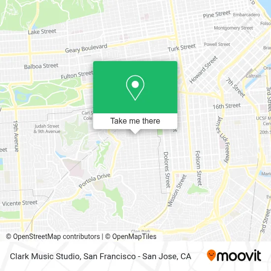 Clark Music Studio map