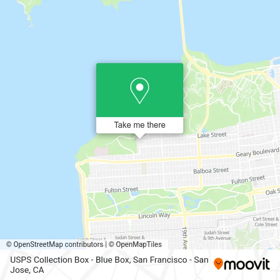 USPS Collection Box - Blue Box map