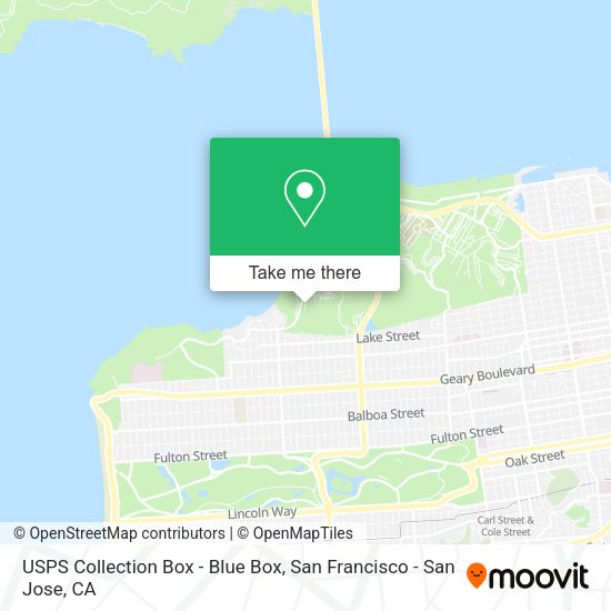 USPS Collection Box - Blue Box map