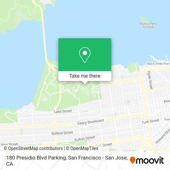Mapa de 180 Presidio Blvd Parking