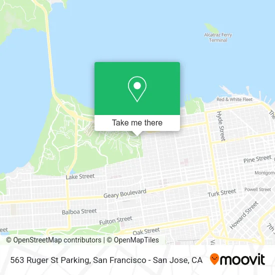 Mapa de 563 Ruger St Parking