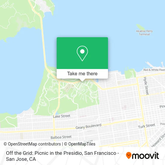 Off the Grid: Picnic in the Presidio map