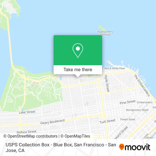 USPS Collection Box - Blue Box map