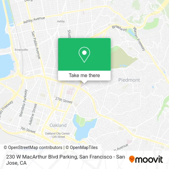 Mapa de 230 W MacArthur Blvd Parking