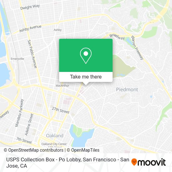 USPS Collection Box - Po Lobby map