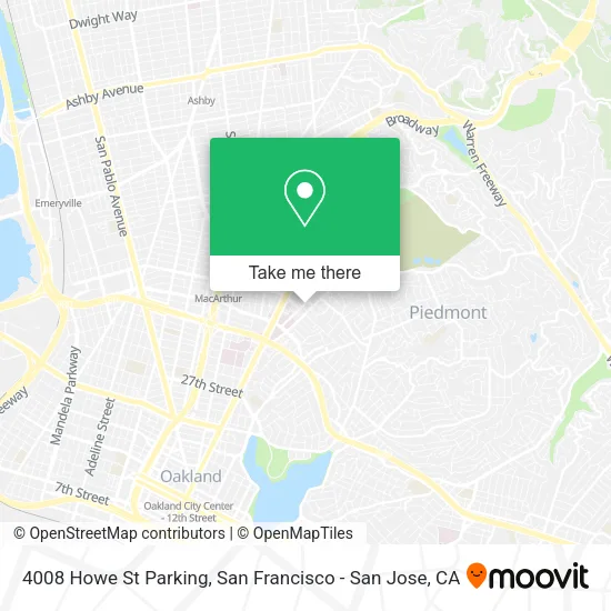 Mapa de 4008 Howe St Parking