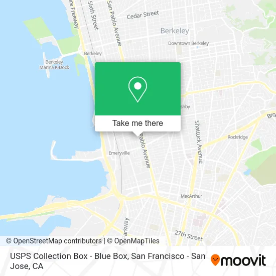 USPS Collection Box - Blue Box map