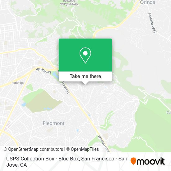 USPS Collection Box - Blue Box map
